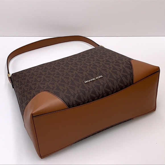 MICHAEL KORS CROSBY LARGE SHOULDER BAG BROWN SIGNT - Picture 14 of 16